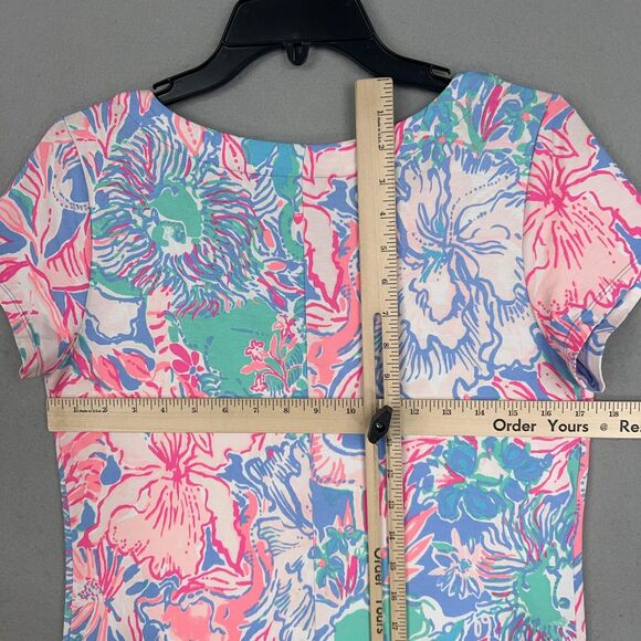 Lilly Pulitzer Dress Womens Medium Sophiletta UPF 50+  Blue Peri Resort Preppy - Picture 12 of 15